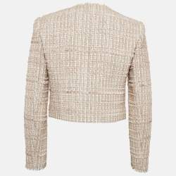 Paule Ka White/Pink Lurex Tweed Jacket S