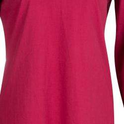 Paule Ka Red Cotton Long Sleeve Shirt Dress M
