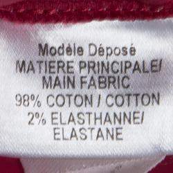 Paule Ka Red Cotton Long Sleeve Shirt Dress M
