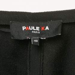 Paule Ka Black Crepe Formal Trousers M