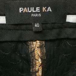 Paule Ka Gold Patterned Brocade Trousers M