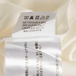 Paule Ka Off-White Floral Embroidery Cotton Top M