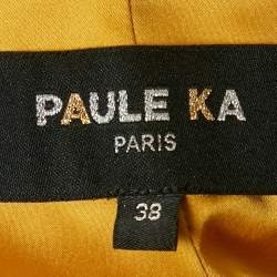 Paule Ka Yellow Cotton Sleeveless Midi Dress M