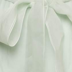 Pre Owned Paule Ka Mint Green Silk Organza Maxi Skirt L