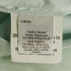 Pre Owned Paule Ka Mint Green Silk Organza Maxi Skirt L