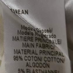 Pre Owned Paule Ka White Jersey Puff Sleeve Top L