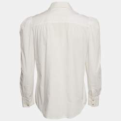 Pre Owned Paule Ka White Cotton Long Sleeve Shirt S