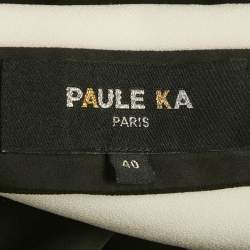 Pre Owned Paule Ka Black Sateen Cut-Out Maxi Dress M