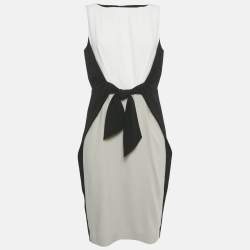 Pre Owned Paule Ka Black Crepe Tie-Up Detail Midi Dress L
