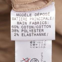 Pre Owned Paule Ka Beige/Black Satin Long Sleeve Shirt Midi Dress M