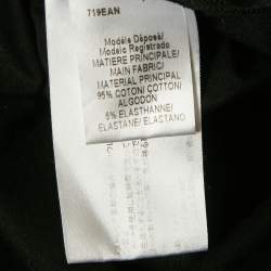 Pre Owned Paule Ka Black Cotton Ruched Sleeve Top L