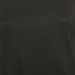 Pre Owned Paule Ka Black Cotton Ruched Sleeve Top L