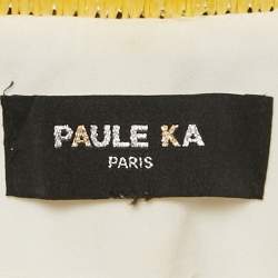 Pre Owned Paule Ka Off-White Textured Cotton Blend Open Front Jacket M