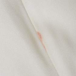 Pre Owned Paule Ka White Crepe Frill Neck Detail Maxi Dress M