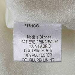 Pre Owned Paule Ka White Crepe Frill Neck Detail Maxi Dress M