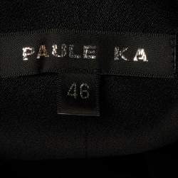 Pre Owned Paule Ka Black Crepe One Shoulder Maxi Dress XL