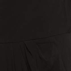 Pre Owned Paule Ka Black Crepe One Shoulder Maxi Dress XL