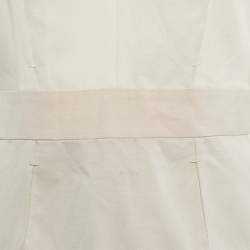Pre Owned Paule Ka White /Pink Crepe Sleeveless Short Dress M