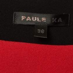 Pre Owned Paule Ka Red Crepe Knot Detail Sleeveless Maxi Dress M