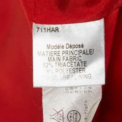 Pre Owned Paule Ka Red Sateen Sleeveless Short Dress S