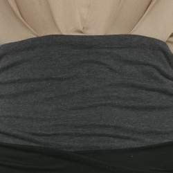 مملوكة مسبقًا Paule Ka Beige/Black Satin and Jersey Ruche Top S