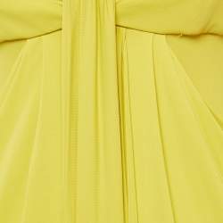 Pre Owned فستان بول كا قصير متشابك مزين تريكو أخضر حجم صغير