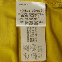 Pre Owned فستان بول كا قصير متشابك مزين تريكو أخضر حجم صغير