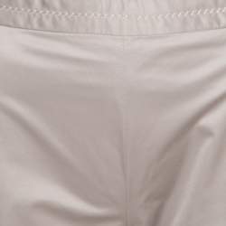 Paule Ka Beige Embroidered Waist Detail Cropped Pants M