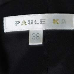 Paule Ka Multicolor Printed Silk Bow Detail Sleeveless Dress M