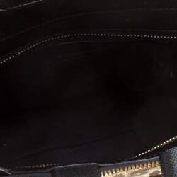 Paule Ka Black/Beige Leather and Leopard Print Calfhair Tote