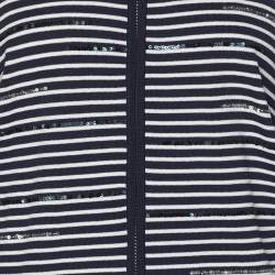 Pre Owned Persona Blue/White Stripe Stretch Knit Cardigan XL