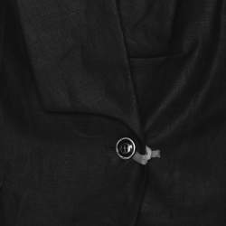 مملوكة مسبقًا معطف خصر من الكتان الأسود بواسطة بيرسونا كبير