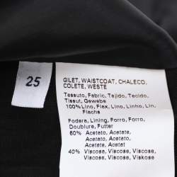 مملوكة مسبقًا معطف خصر من الكتان الأسود بواسطة بيرسونا كبير