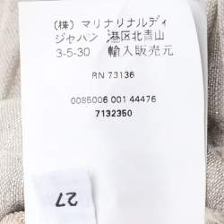 Pre Owned Persona Metallic Beige Linen Wide Leg Trousers XL