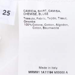 مملوكة مسبقًا قميص برسونا أبيض قطن طويل الأكمام مقاس كبير