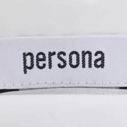 مملوكة مسبقًا قميص برسونا أبيض قطن طويل الأكمام مقاس كبير