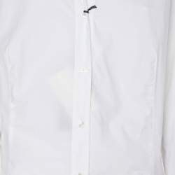 مملوكة مسبقًا قميص برسونا أبيض قطن طويل الأكمام مقاس كبير