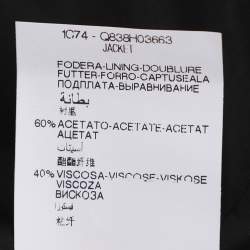 مملوكة مسبقًا Perte by Krizia Black/Beige Stretch Cotton Single Breasted Blazer XL