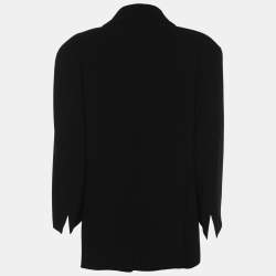 Pre Owned Perte by Krizia Black Crepe Single Breasted Blazer XL