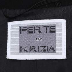 Pre Owned Perte by Krizia Black Crepe Single Breasted Blazer XL