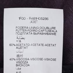 Pre Owned بليزر بيرتي باي كريزيا كتان بنفسجي بزرار فردي مقاس كبير - لارج