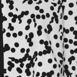 Pre Owned Perte by Krizia White/Black Ottoman Spot Print Shirt Jacket L