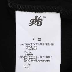 Pre Owned Perte by Krizia Black Stretch Crepe Pants XL