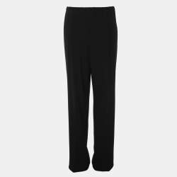 Pre Owned Perte by Krizia Black Stretch Crepe Pants XL