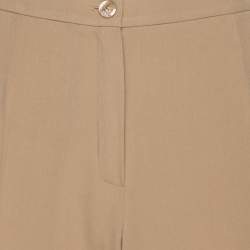 Pre Owned Perte by Krizia Brown Crepe Straight Leg Trousers XL