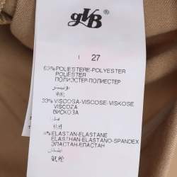 Pre Owned Perte by Krizia Brown Crepe Straight Leg Trousers XL