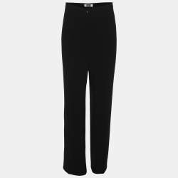 Pre Owned Perte by Krizia Black Stretch Crepe Pants XL