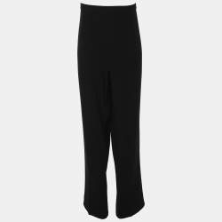 Pre Owned Perte by Krizia Black Stretch Crepe Pants XL