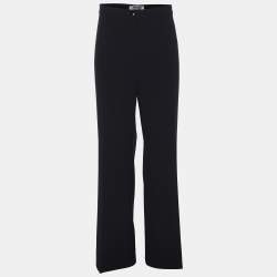 Pre Owned Perte by Krizia Navy Blue Jersey Trousers XL