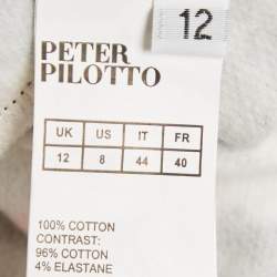 Peter Pilotto Black Ruc Printed Cotton Sweater M